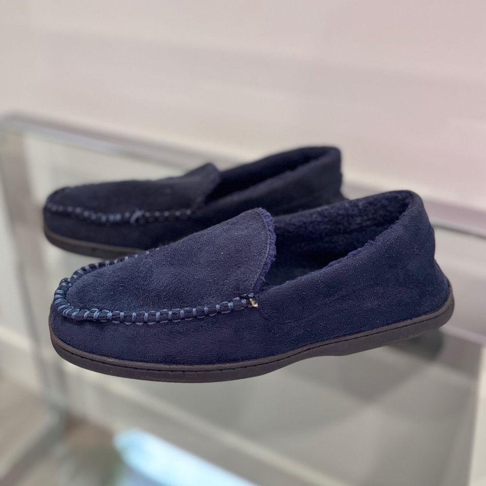 Ike Behar Suede Slip On Blue Men’s Loafers (Large 11-12)